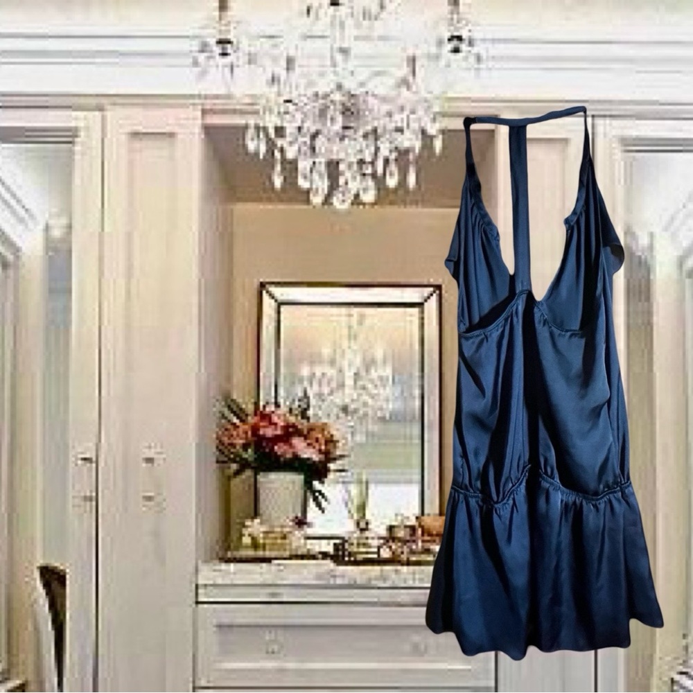Poise Blue Ruffle Top Size Small. - Picture 2 of 3